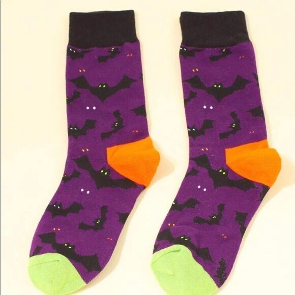 Halloween Bat Socks  - Picture 2 of 3